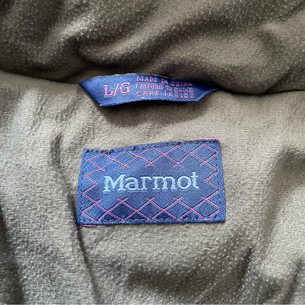 Marmot Girls Val D’Sere Hooded Winter Skiing Puffer Jacket, Blue Size Large - Picture 5 of 6